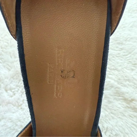 NWT!!! Hermes high heels sandals blue suede/black size 39 Authentic Retail 1600$ - Picture 3 of 8